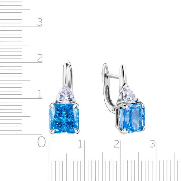 Серьги с английским замком из серебра