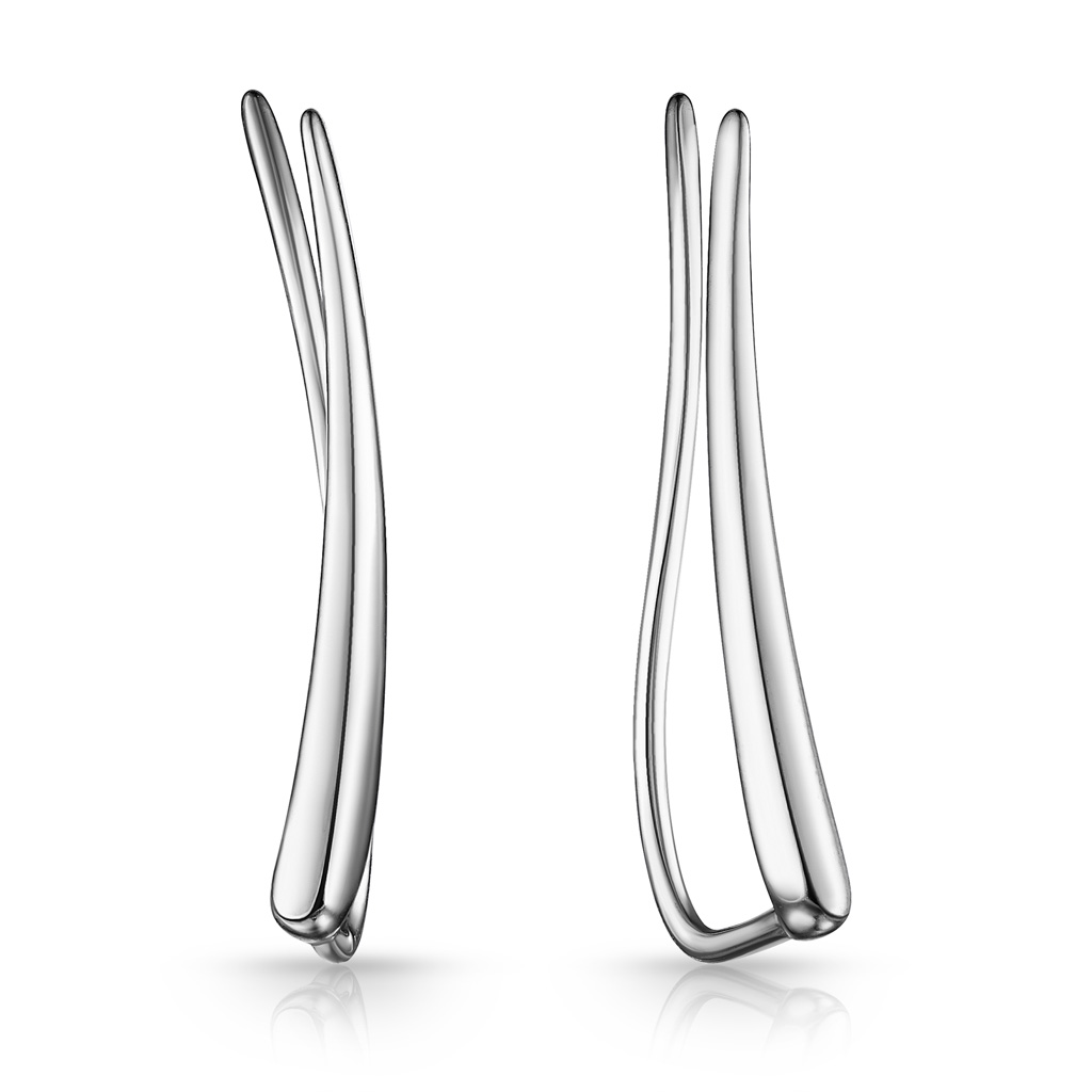 Серьги Клаймберы из серебра