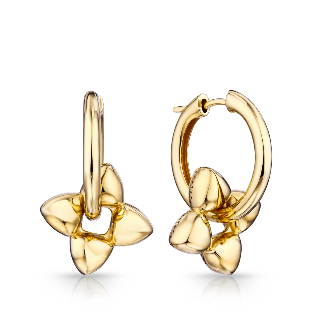 Серьги из серебра с золочением