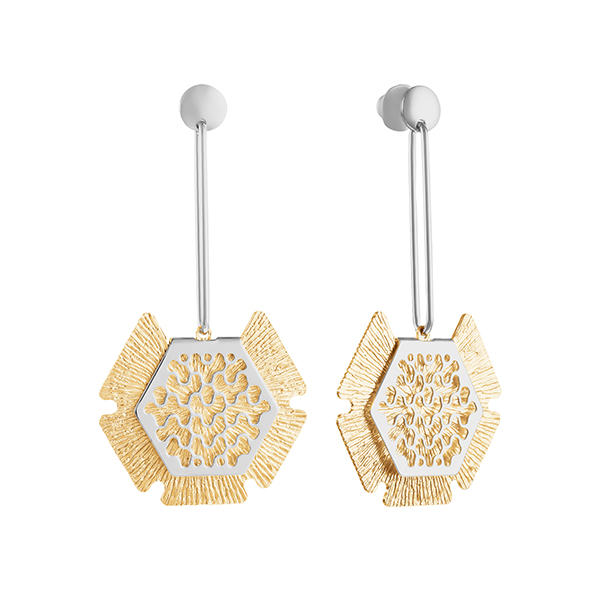 Серьги из серебра с золочением